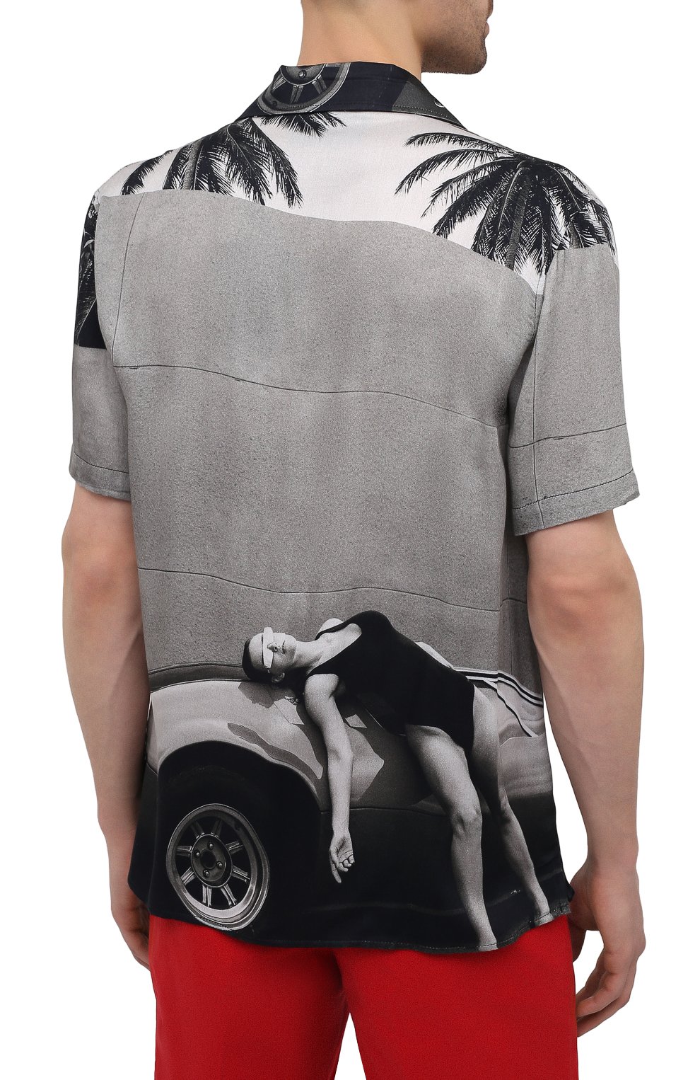 Рубашка из вискозы LIMITATO серого цвета по цене 38350 руб., арт. HEADING/SH0RT SLEEVE HIRT, фото 4 Рубашка из вискозы LIMITATO, арт. HEADING/SH0RT SLEEVE HIRT, фото 4