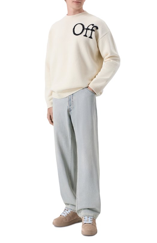 Замшевые кеды Out Of Office Off-White 0MIA189F25LEA0096161 Коричневый  0MIA189F25LEA0096161 Фото 2