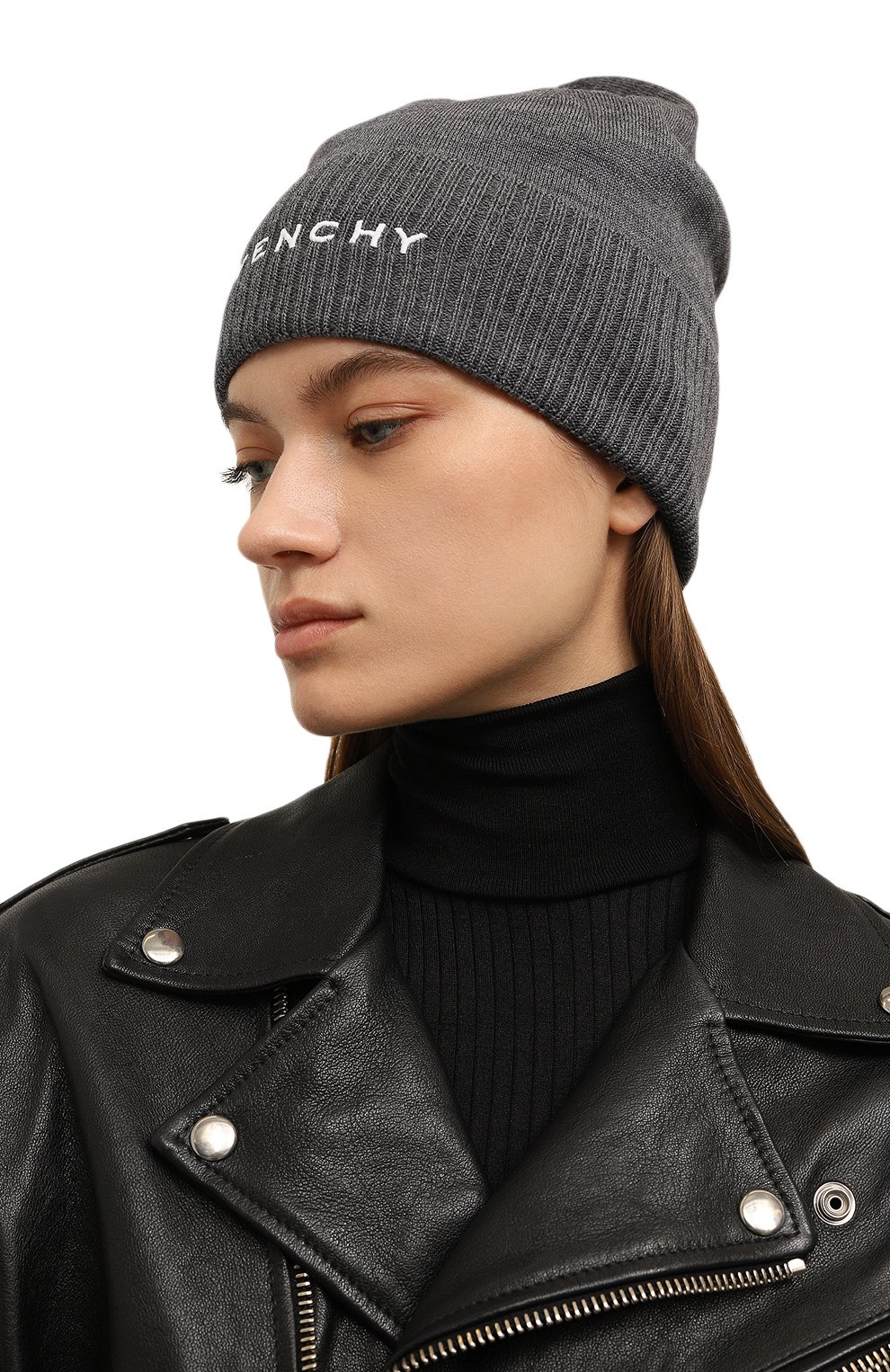 Шерстяная шапка GIVENCHY серого цвета по цене 34250 руб., арт. GWCAPP/U7163, фото 2 Шерстяная шапка GIVENCHY, арт. GWCAPP/U7163, фото 2