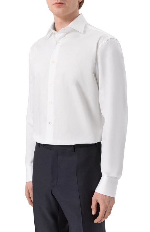 Хлопковая сорочка Canali CCL7018/GD03710 Белый  CCL7018/GD03710 Фото 3