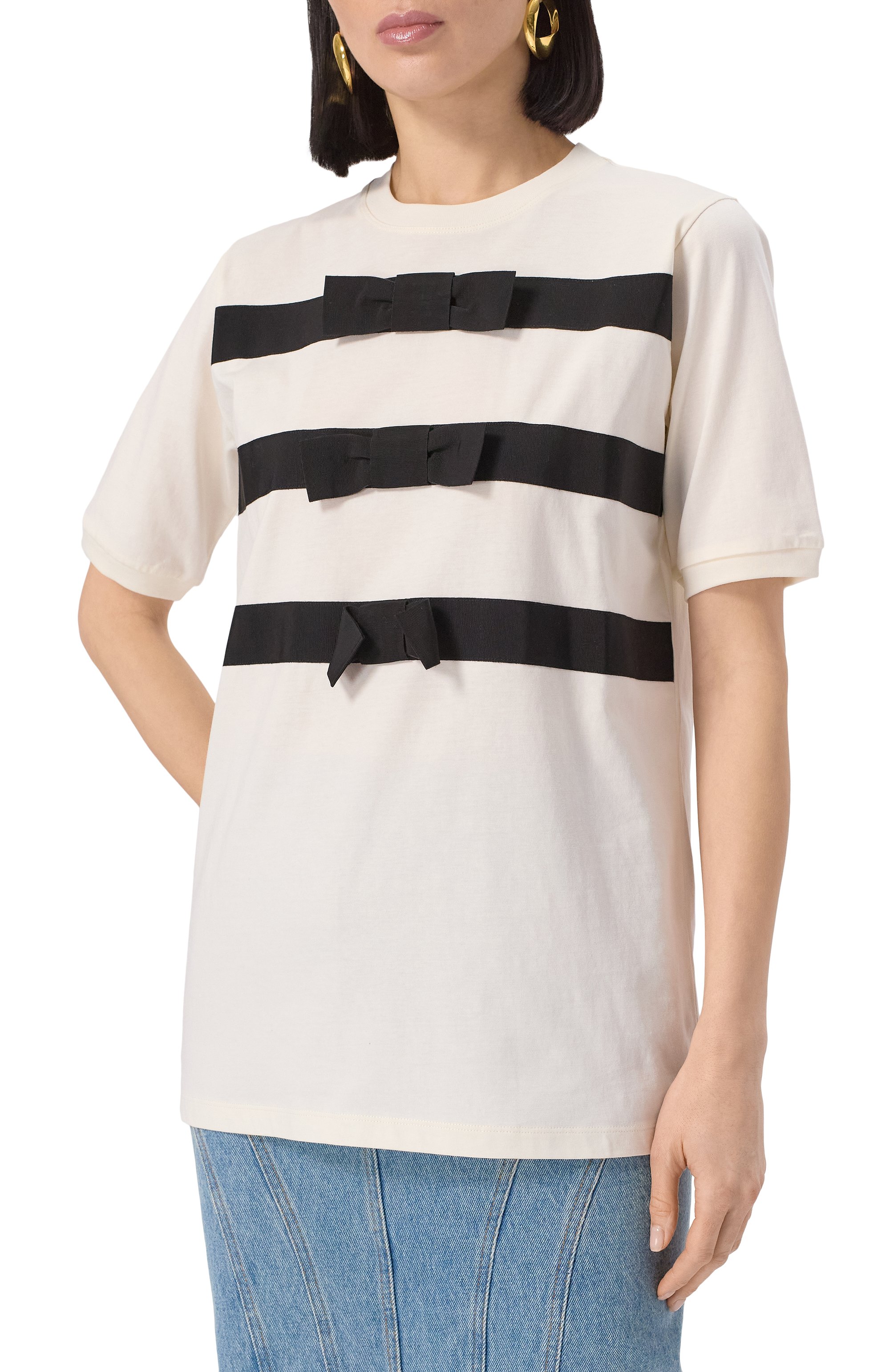 Хлопковая футболка NINA RICCI, арт. 25PJT0027/C01094, фото 3