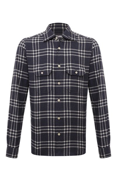 Мужская хлопковая рубашка KITON, арт. UCWMH0864902