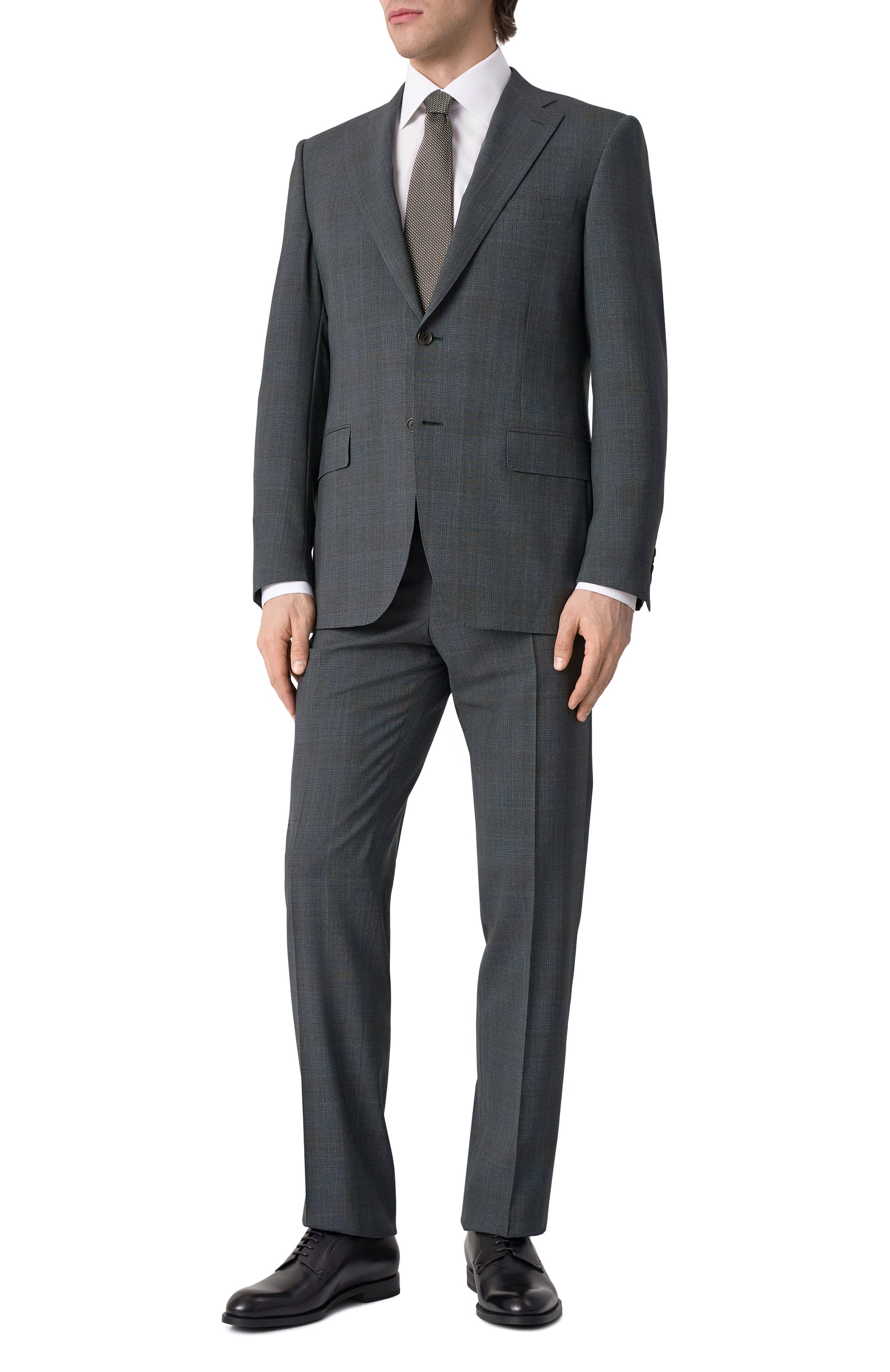 Кожаные дерби ZEGNA темно-синего цвета по цене 112500 руб., арт. A6049Z/LHCGP, фото 2 Кожаные дерби ZEGNA, арт. A6049Z/LHCGP, фото 2