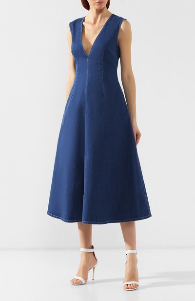 Джинсовое платье STELLA MCCARTNEY синего цвета по цене 45850 руб., арт. 557442/SMH20, фото 3 Джинсовое платье STELLA MCCARTNEY, арт. 557442/SMH20, фото 3