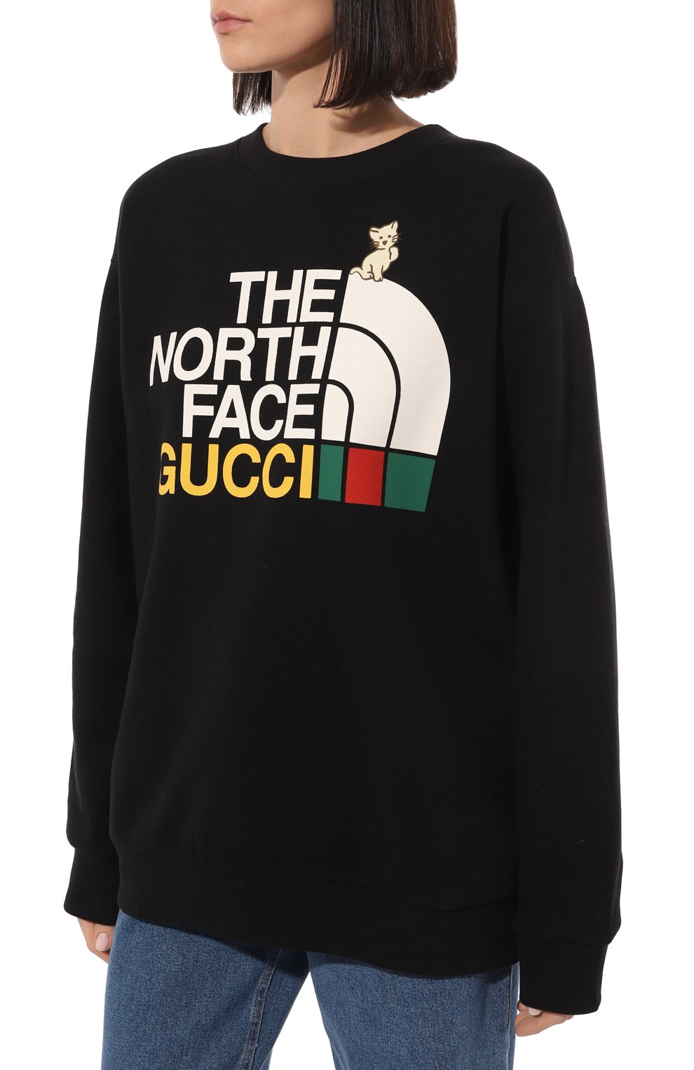 Хлопковый свитшот the north face x gucci GUCCI, арт. 617964 XJDTE, фото 3