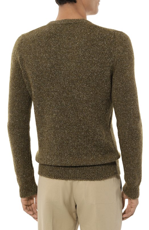 Свитер из шерсти и хлопка Corneliani 94M550-9425103 Хаки  94M550-9425103 Фото 4