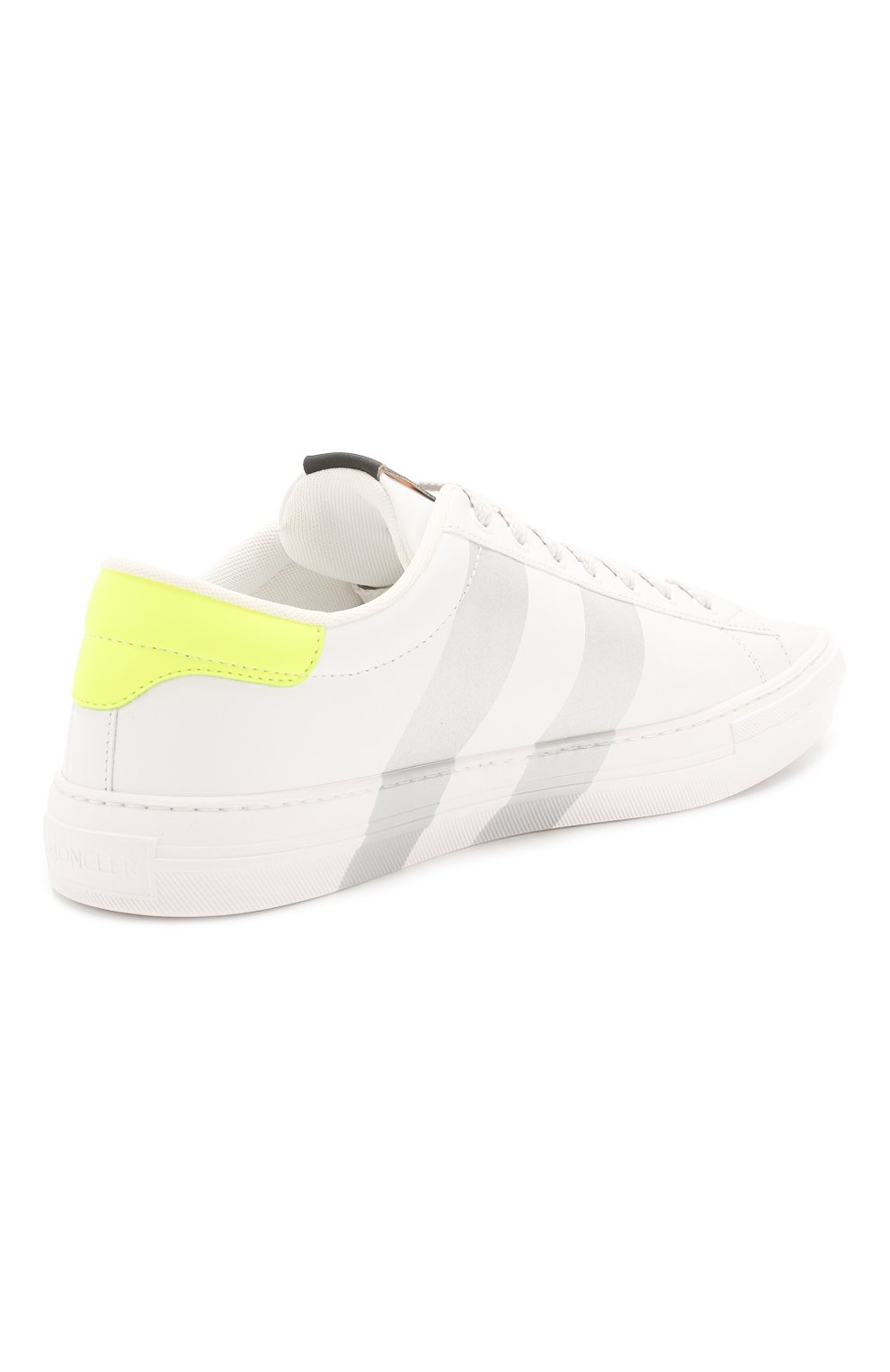 Кожаные кеды MONCLER белого цвета по цене 58300 руб., арт. F1-09A-4M712-40-02S7Z, фото 4 Кожаные кеды MONCLER, арт. F1-09A-4M712-40-02S7Z, фото 4