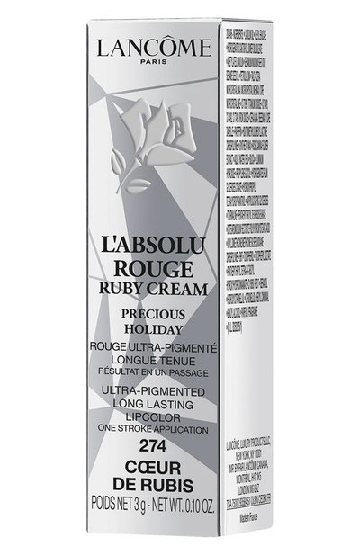 Помада для губ l'absolu rouge ruby cream holiday edition, 274 LANCOME, арт. 3614273129527, фото 4