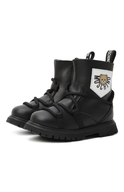 Кожаные ботинки MOSCHINO, арт. 81863/VAR2/19-26