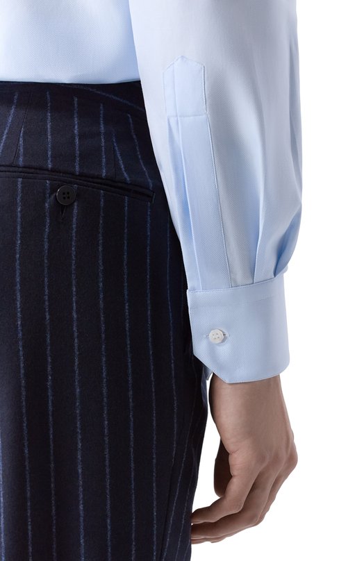 Хлопковая сорочка Stefano Ricci MC003678/BN3138 Голубой  MC003678/BN3138 Фото 5