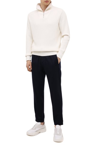 Шерстяные джоггеры ZEGNA темно-синего цвета по цене 95100 руб., арт. UVI11/TT12, фото 2 Шерстяные джоггеры ZEGNA, арт. UVI11/TT12, фото 2