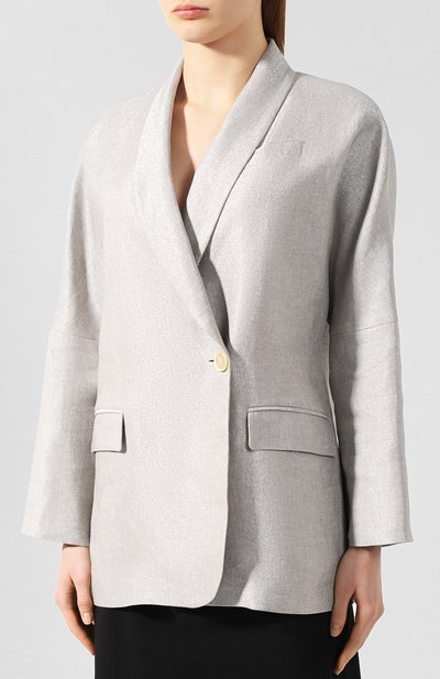 Льняной жакет BRUNELLO CUCINELLI, арт. MF5988979, фото 3