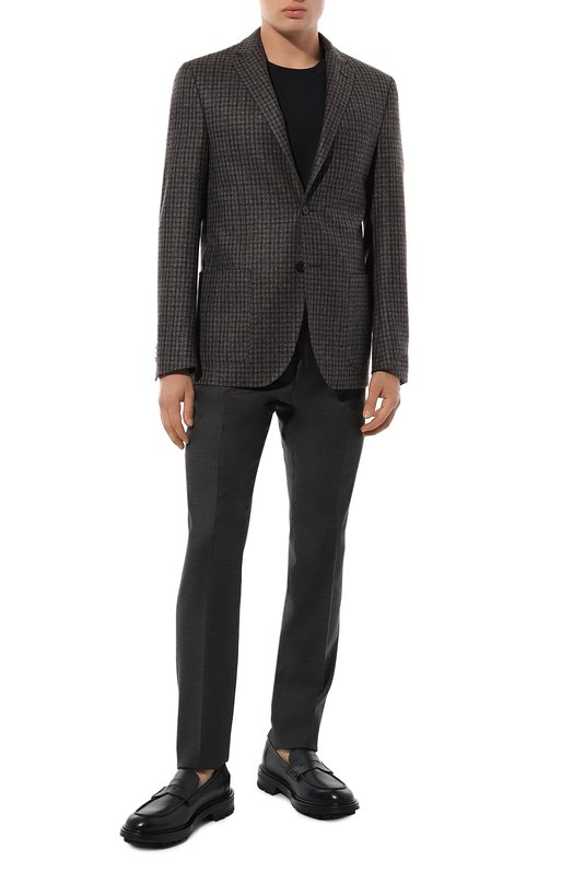Шерстяные брюки Corneliani 925B01-3817087 Серый  925B01-3817087 Фото 2