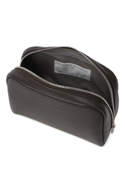 Несессер BRUNELLO CUCINELLI темно-коричневого цвета по цене 118500 руб., арт. MWZNBU430, фото 3 Несессер BRUNELLO CUCINELLI, арт. MWZNBU430, фото 3