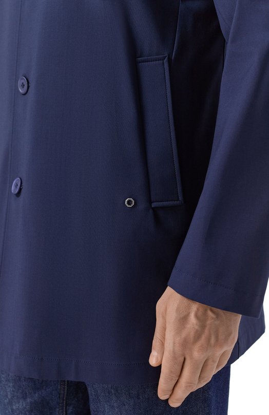 Шерстяной плащ Stefano Ricci MDJ6100280/5612 Синий  MDJ6100280/5612 Фото 5