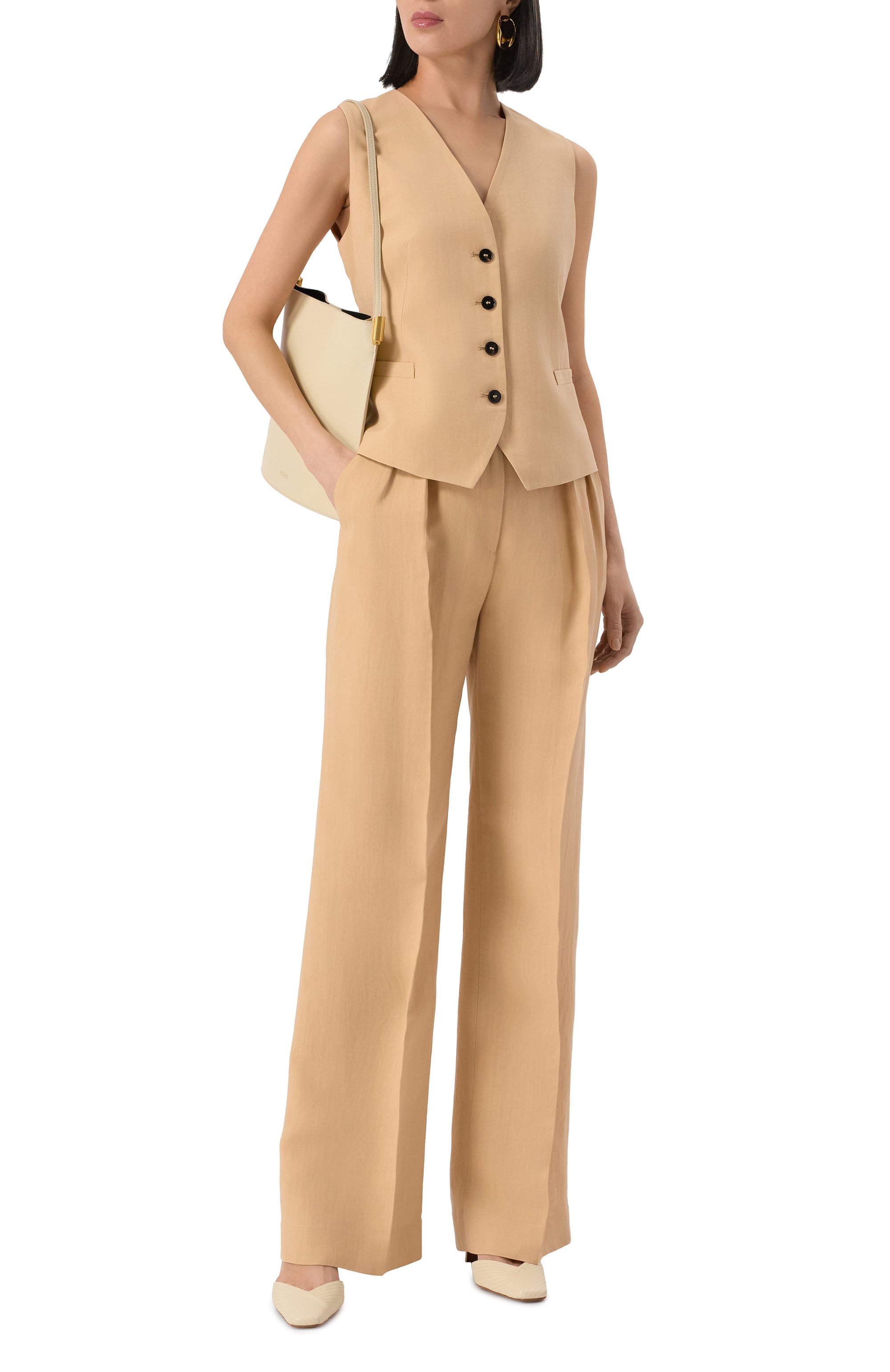 Жилет из вискозы и льна ANTONELLI FIRENZE, арт. M3036N/935, фото 2