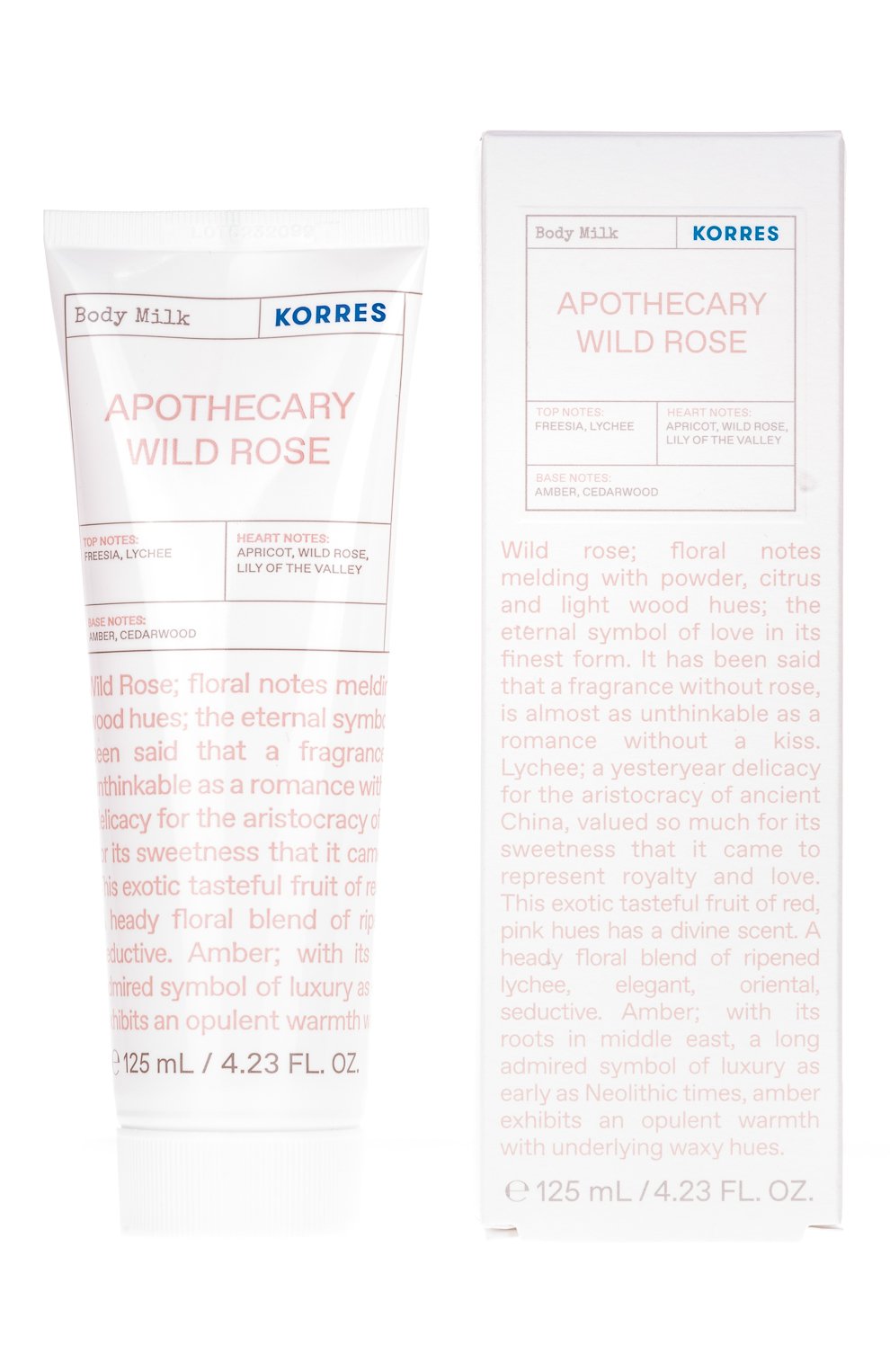 Молочко для тела "аптекарская дикая роза" (125ml) KORRES бесцветного цвета по цене 2090 руб., арт. 5203069092381, фото 3 Молочко для тела "аптекарская дикая роза" (125ml) KORRES, арт. 5203069092381, фото 3