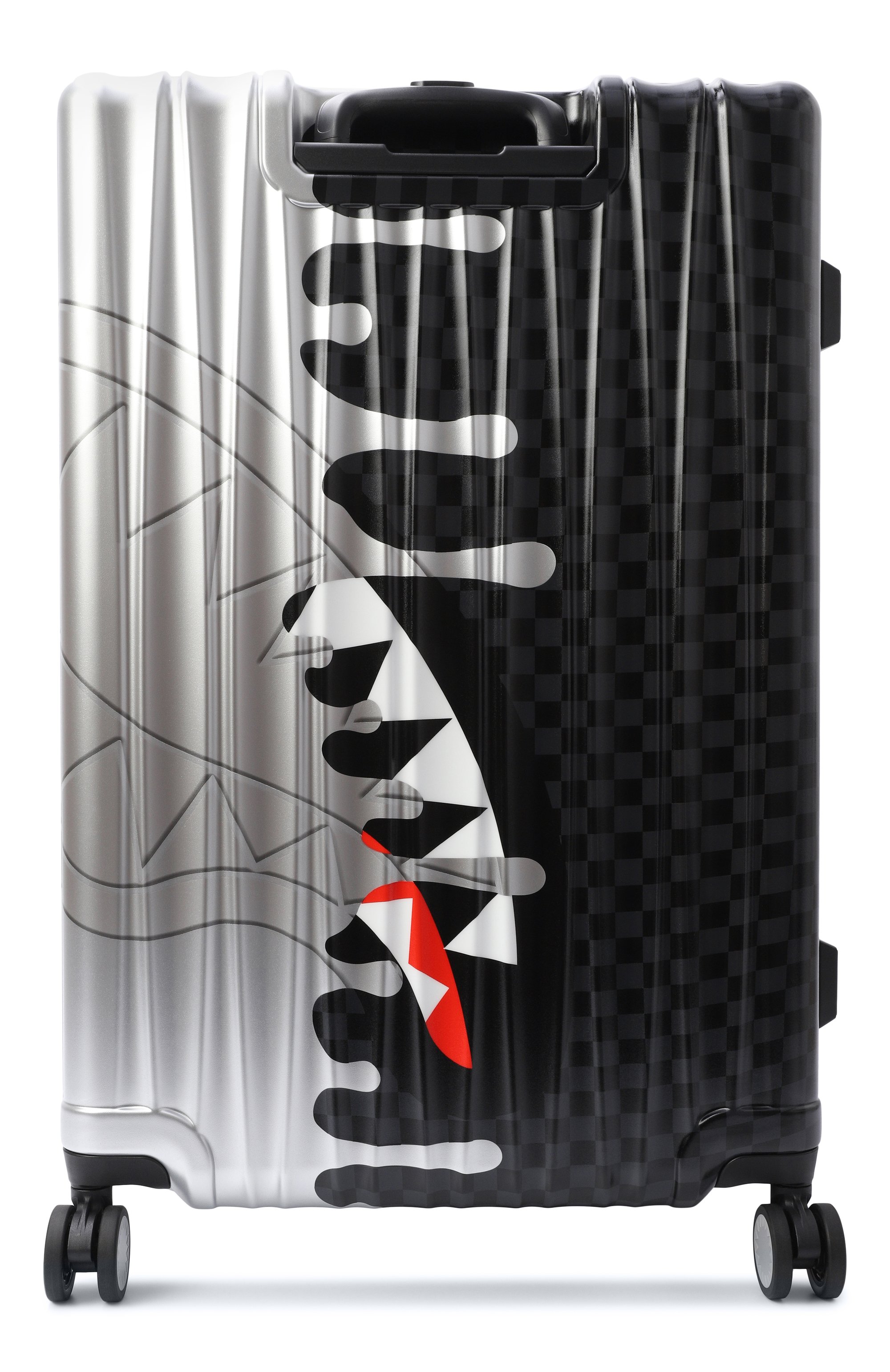 Чемодан chrome spectre SPRAYGROUND, арт. 910CL309NSZ/SILVER SIDE DRIP BLACK CHECK LARGE HAR, фото 6
