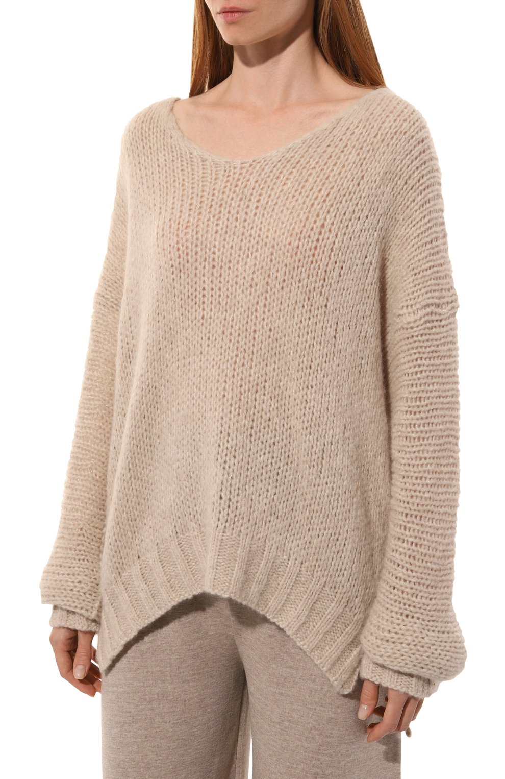 Пуловер из кашемира и шелка COSY SUNDAY бежевого цвета по цене 115500 руб., арт. S1-012-08, фото 3 Пуловер из кашемира и шелка COSY SUNDAY, арт. S1-012-08, фото 3