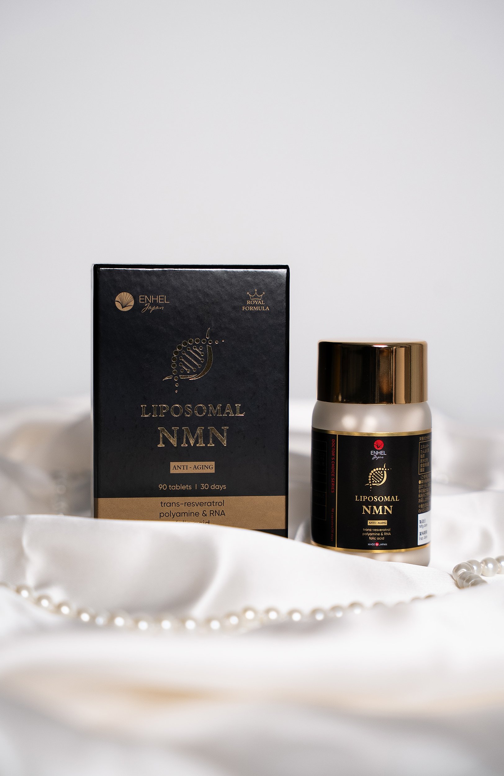 Липосомальный бад liposomal nmn trans-resveratrol polyamine & rna folic acid (90шт.) ENHEL BEAUTY, арт. 4589449701885, фото 4