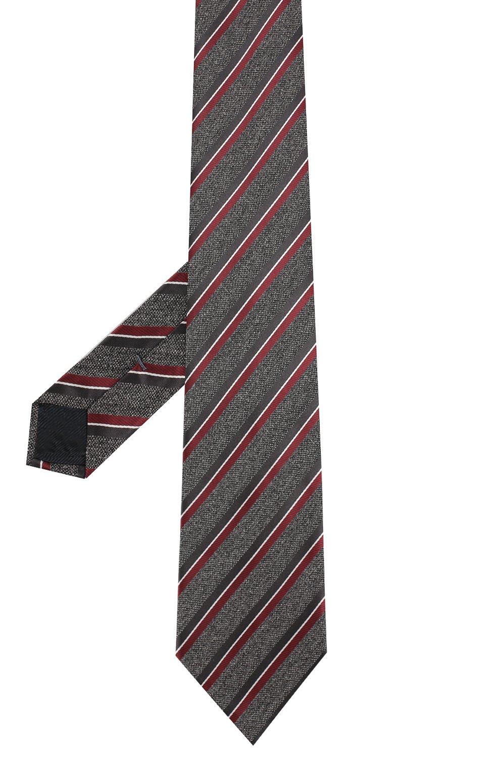 Шелковый галстук ZEGNA серого цвета по цене 23700 руб., арт. Z6D81/1UM, фото 2 Шелковый галстук ZEGNA, арт. Z6D81/1UM, фото 2