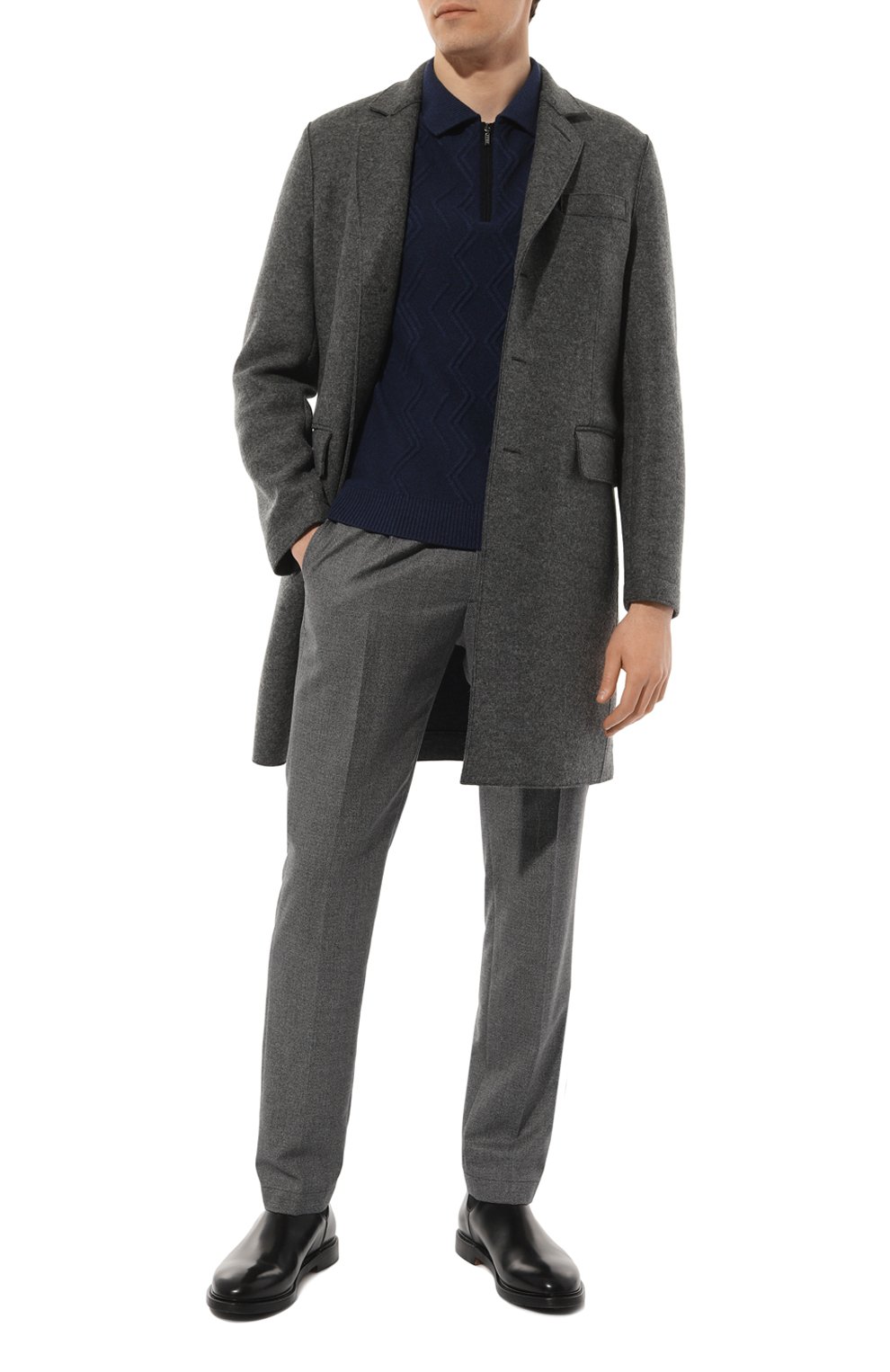 Поло из шерсти и кашемира ZILLI темно-синего цвета по цене 99000 руб., арт. KZP001M0220VMI000, фото 2 Поло из шерсти и кашемира ZILLI, арт. KZP001M0220VMI000, фото 2