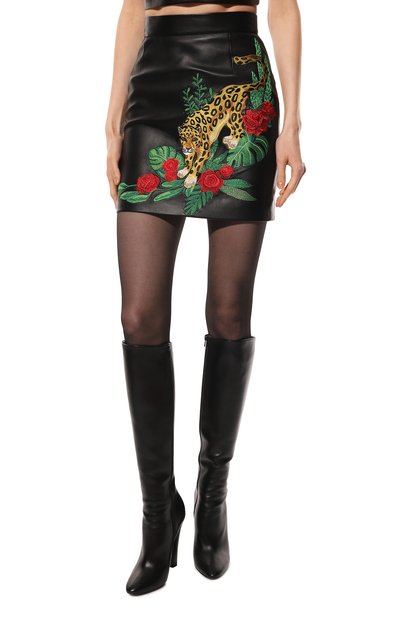 Кожаная юбка OLOLOL, арт. OLSKLT003/NP.900.EMB.LEO/S22, фото 3