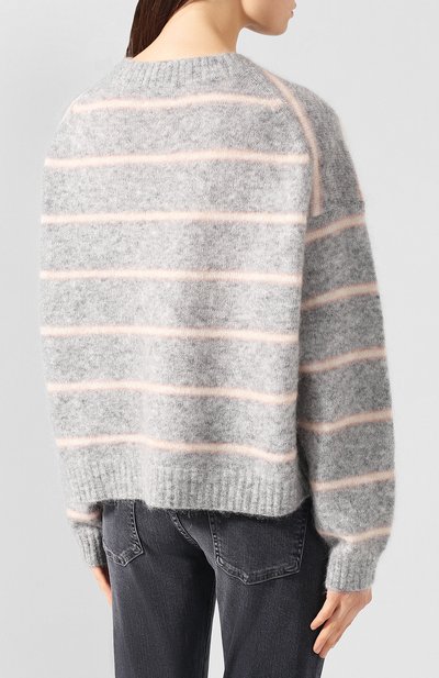 Пуловер в полоску ACNE STUDIOS серого цвета по цене 24400 руб., арт. A60099, фото 4 Пуловер в полоску ACNE STUDIOS, арт. A60099, фото 4