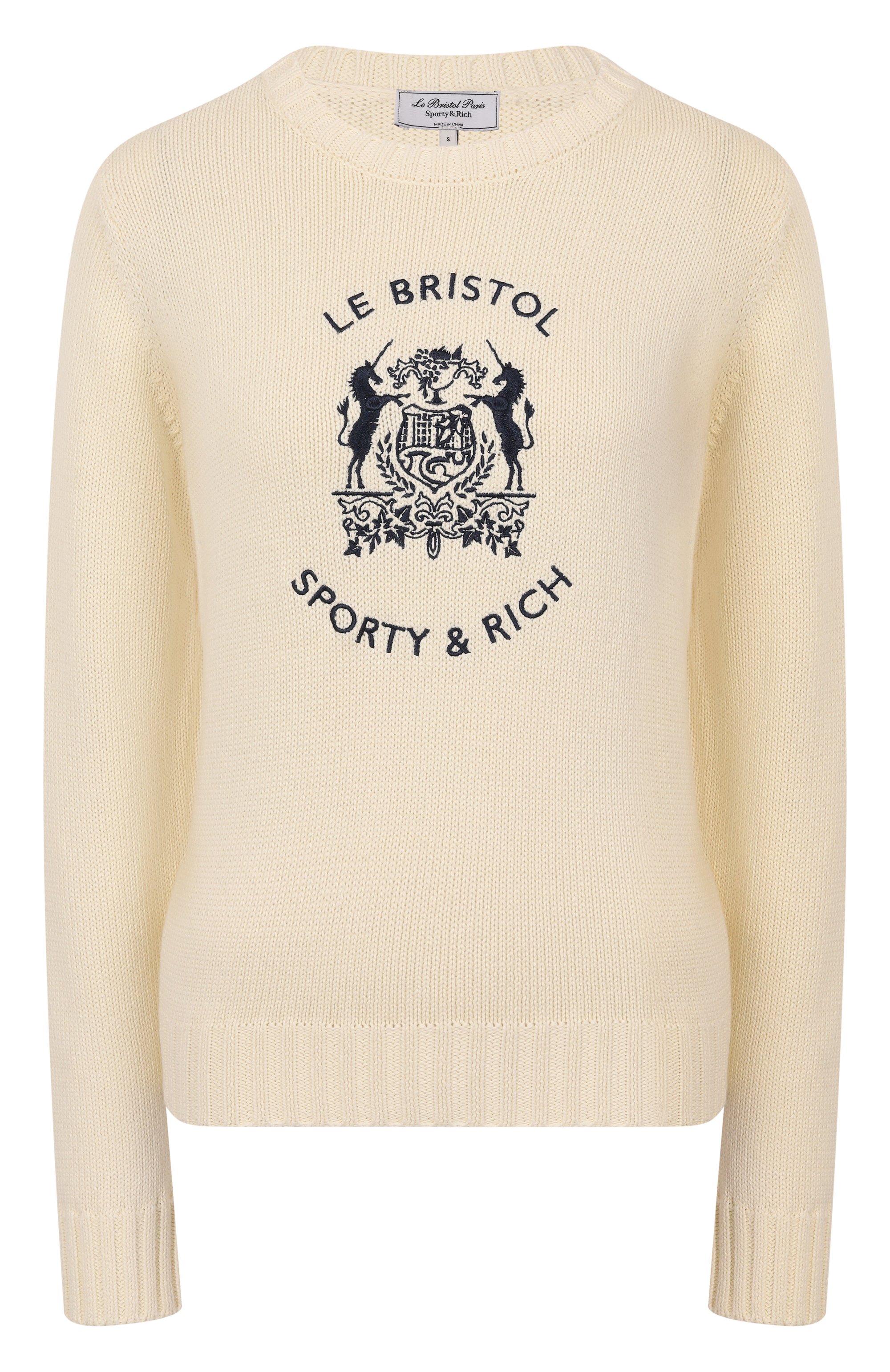 Хлопковый пуловер sporty & rich x le bristol paris SPORTY AND RICH, арт. WS065517621CR01, фото 1