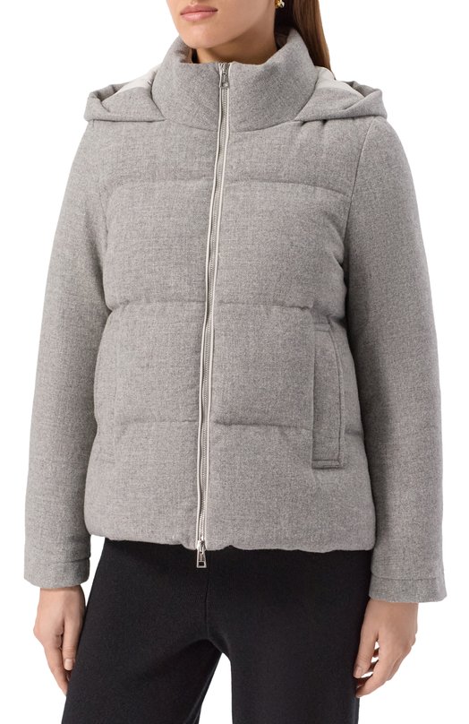 Пуховик из шерсти и кашемира Kiton D54658K0553G01 Серый  D54658K0553G01 Фото 3