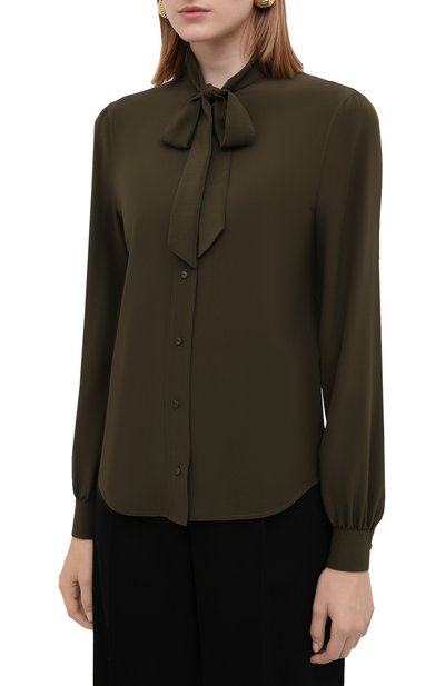 Шелковая блузка SAINT LAURENT, арт. 660892/Y100W, фото 3