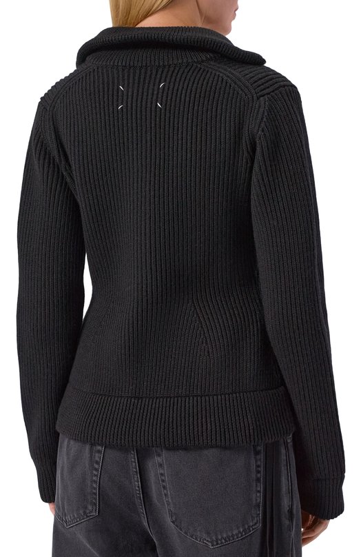 Шерстяной кардиган Maison Margiela S29HP0039/M13181 Чёрный  S29HP0039/M13181 Фото 4
