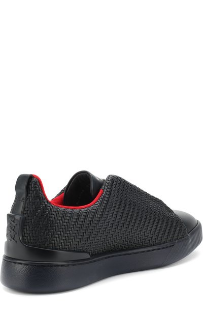 Кожаные кеды без шнуровки ZEGNA, арт. A4105X-PTA, фото 4