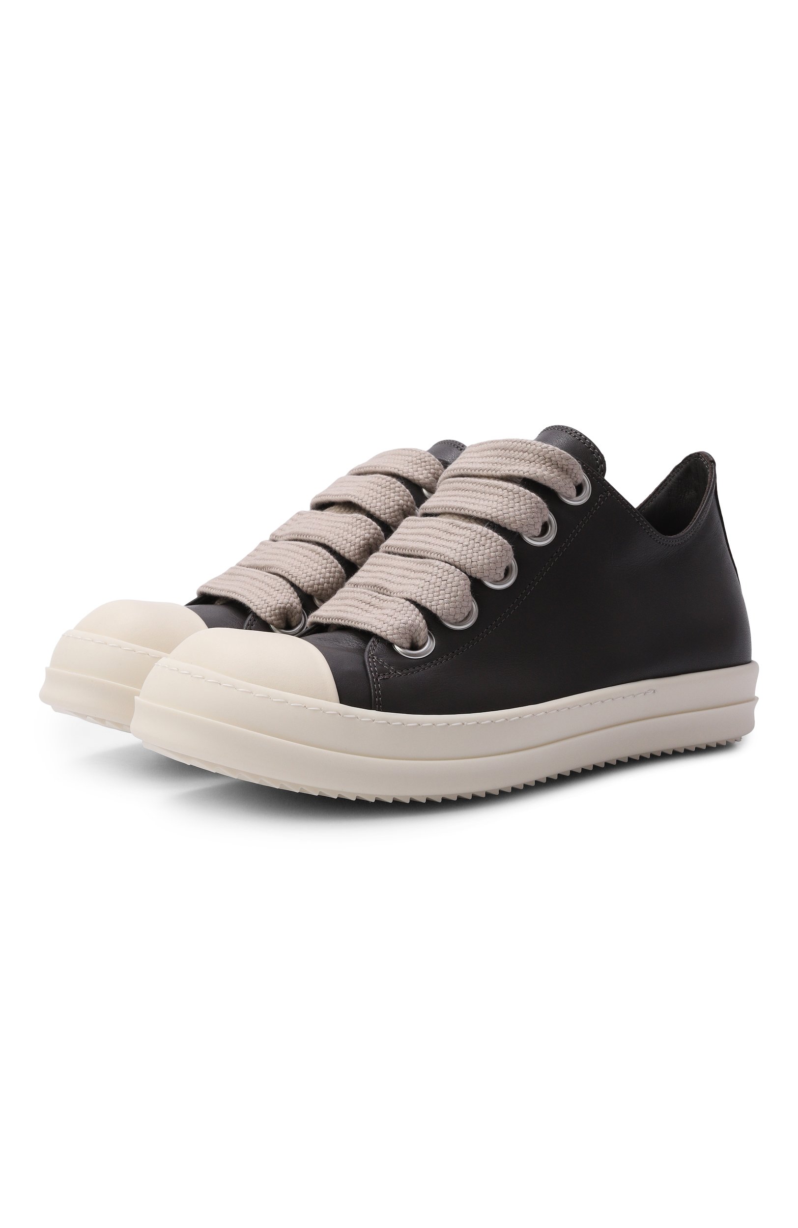 Кожаные кеды tower jumbolace low RICK OWENS, арт. RU02F4893/LC0W2, фото 1