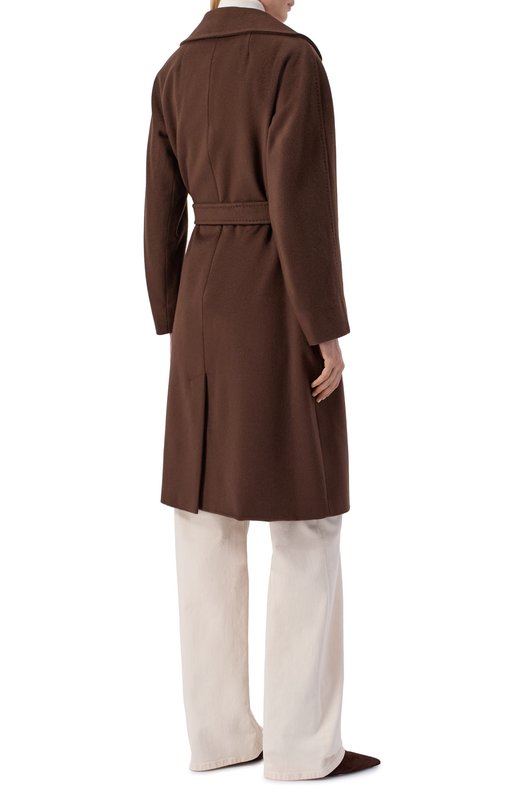 Шерстное пальто Weekend Max Mara RESINA Коричневый  RESINA Фото 4