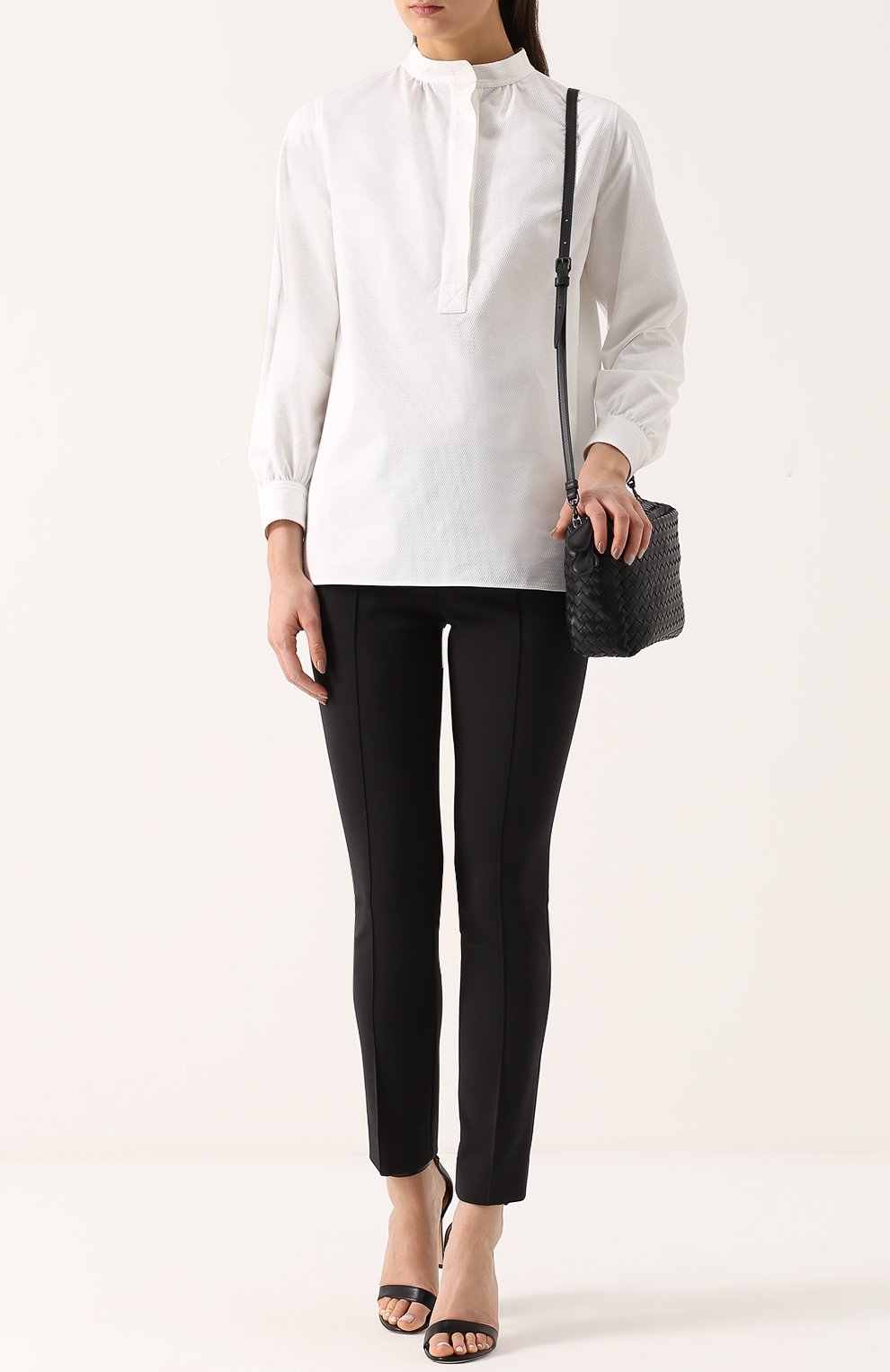 Укороченные брюки-скинни JASON WU черного цвета по цене 73850 руб., арт. CL406PA, фото 2 Укороченные брюки-скинни JASON WU, арт. CL406PA, фото 2