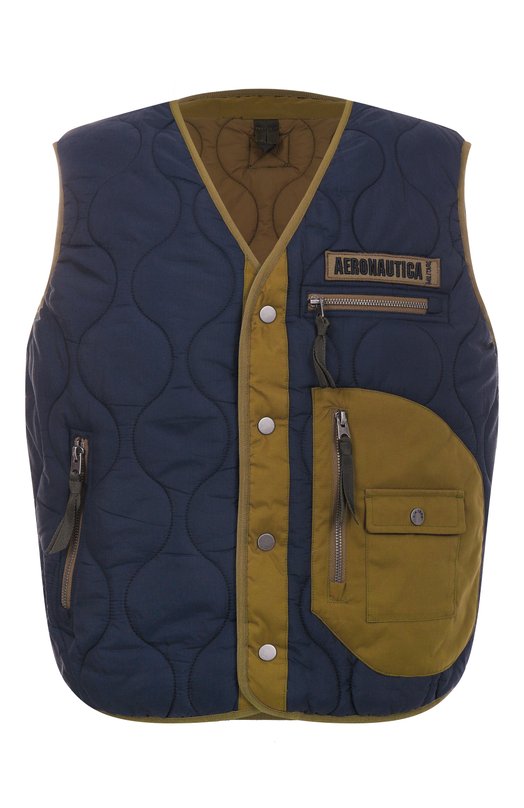 Утепленный жилет Aeronautica Militare AB3008UCT04211 Синий AB3008UCT04211