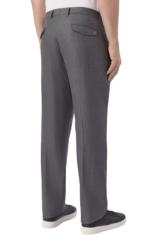 Брюки из шерсти и льна Stefano Ricci M1T610001D/B127HA Серый  M1T610001D/B127HA Фото 4