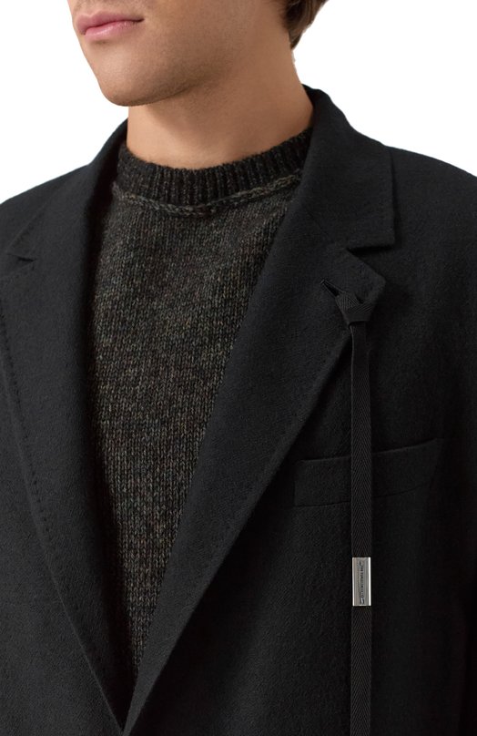 Шерстяное пальто Ann Demeulemeester B0011602/FA207 Чёрный  B0011602/FA207 Фото 5