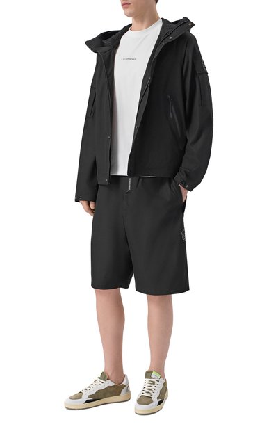 Хлопковые шорты C.P. COMPANY черного цвета по цене 42450 руб., арт. 20CLBE039A/110542A, фото 2 Хлопковые шорты C.P. COMPANY, арт. 20CLBE039A/110542A, фото 2