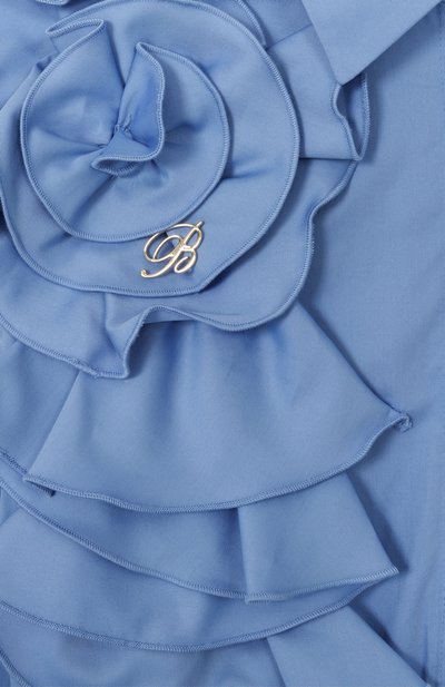 Хлопковое платье BLUMARINE тёмно-голубого цвета по цене 34050 руб., арт. BFAB015.0.RA009/14A-16A, фото 3 Хлопковое платье BLUMARINE, арт. BFAB015.0.RA009/14A-16A, фото 3