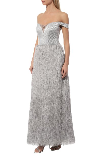 Платье с отделкой стразами и перьями SPERANZA COUTURE, арт. SC068, фото 3