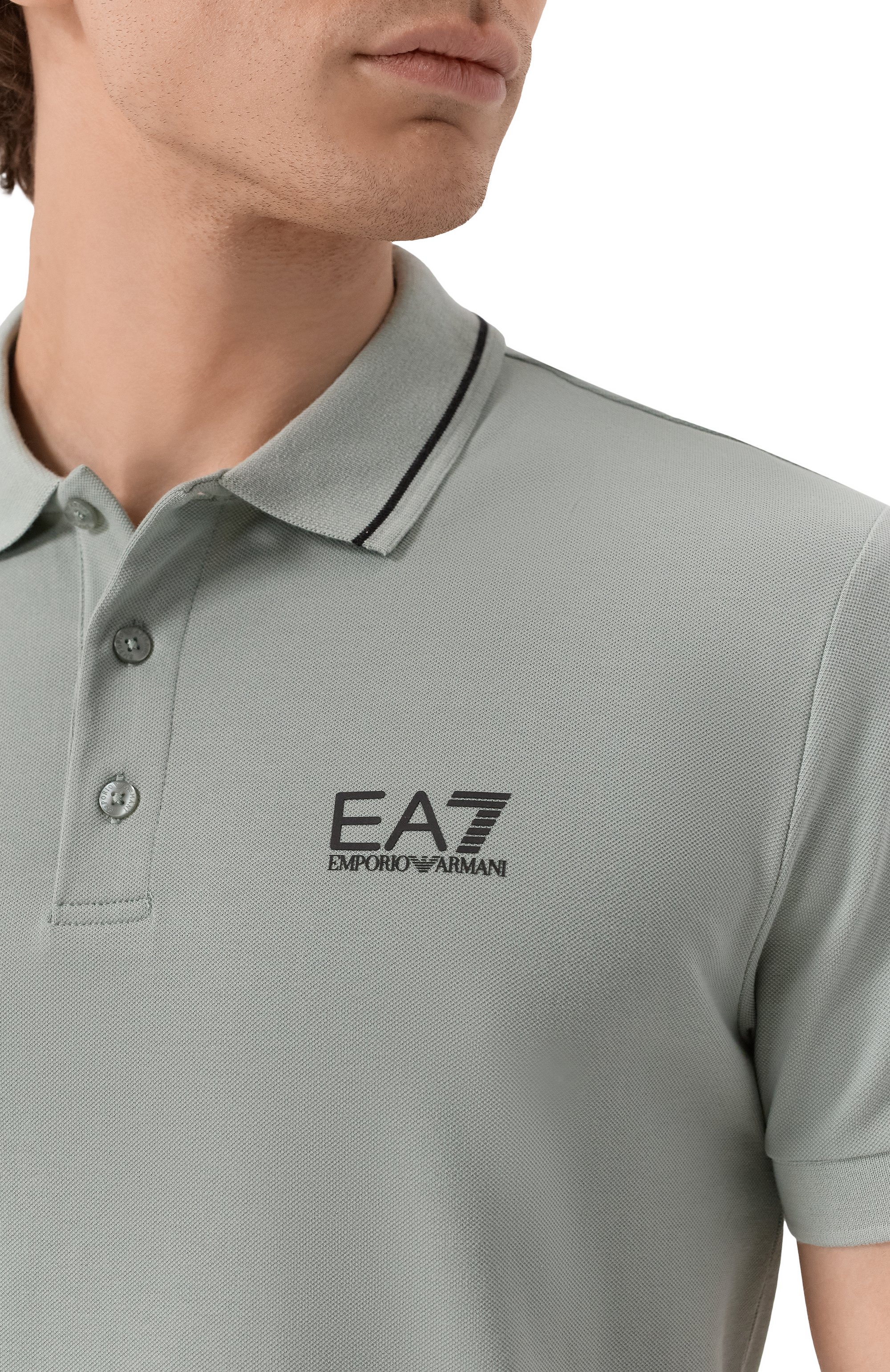 Хлопковое поло EA7, арт. 8NPF16/PJVUZ, фото 5