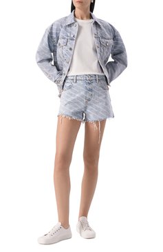 Женская хлопковая футболка ALEXANDERWANG.T белого цвета, арт. 4CC3241520 | Фото 2 (Рукава: Короткие; Драгоценные камни: Проставлено; Материал сплава: Проставлено; Материал внешний: Хлопок; Длина (для топов): Стандартные; Принт: Без принта; Стили: Кэжуэл)
