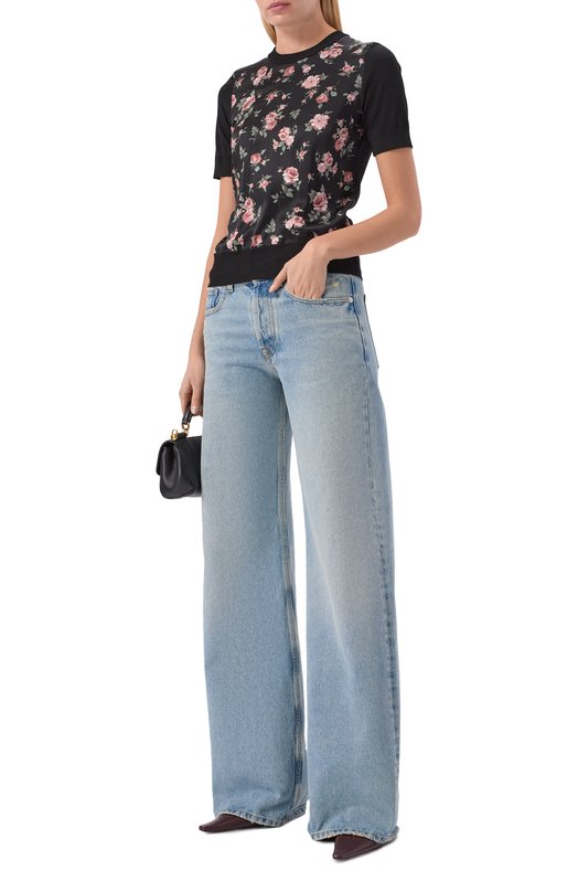 Комбинированный пуловер Dolce & Gabbana FXXBAT/JBS0P Чёрный  FXXBAT/JBS0P Фото 2