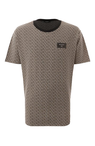 Мужская хлопковая футболка BALMAIN, арт. EH1EG010/BC90