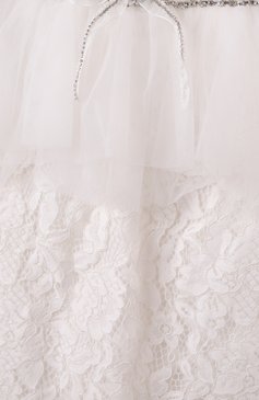 Детское платье DESIGNERS CAT белого цвета, арт. 100000K01001761/KAZAL | Фото 3 (Драгоценные камни: Проставлено; Рукава: Короткие; Материал подклада: Хлопок; Материал сплава: Проставлено; Материал внешний: Хлопок, Синтетический материал; Случай: Формальный; Девочки Кросс-КТ: Платье-одежда; Ростовка одежда: 8 лет | 128 см, 10 - 11 лет | 140 - 146см, 6 лет | 116 см, 4 года | 104 см, 12 лет | 152 см)