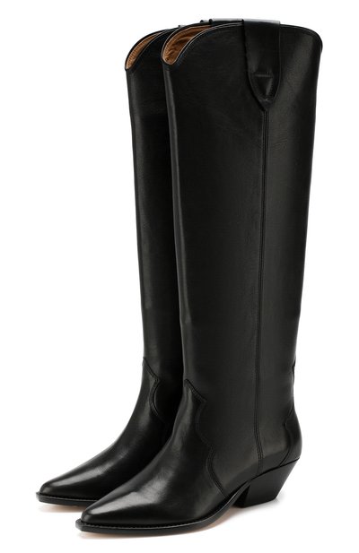 Кожаные сапоги danvee ISABEL MARANT черного цвета по цене 83500 руб., арт. DENVEE/BT0072-19A008S, фото 1 Кожаные сапоги danvee ISABEL MARANT, арт. DENVEE/BT0072-19A008S, фото 1