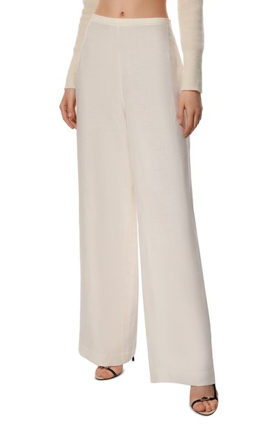 Льняные брюки NOBLE&BRULEE кремового цвета по цене 35000 руб., арт. NBMLGR10/2, фото 3 Льняные брюки NOBLE&BRULEE, арт. NBMLGR10/2, фото 3