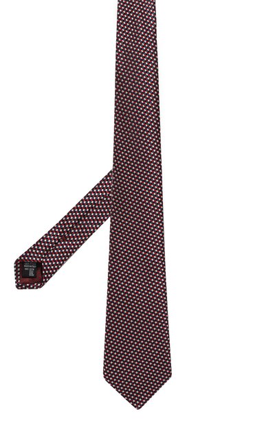 Шелковый галстук GIORGIO ARMANI красного цвета по цене 21250 руб., арт. 360054/4R925, фото 3 Шелковый галстук GIORGIO ARMANI, арт. 360054/4R925, фото 3
